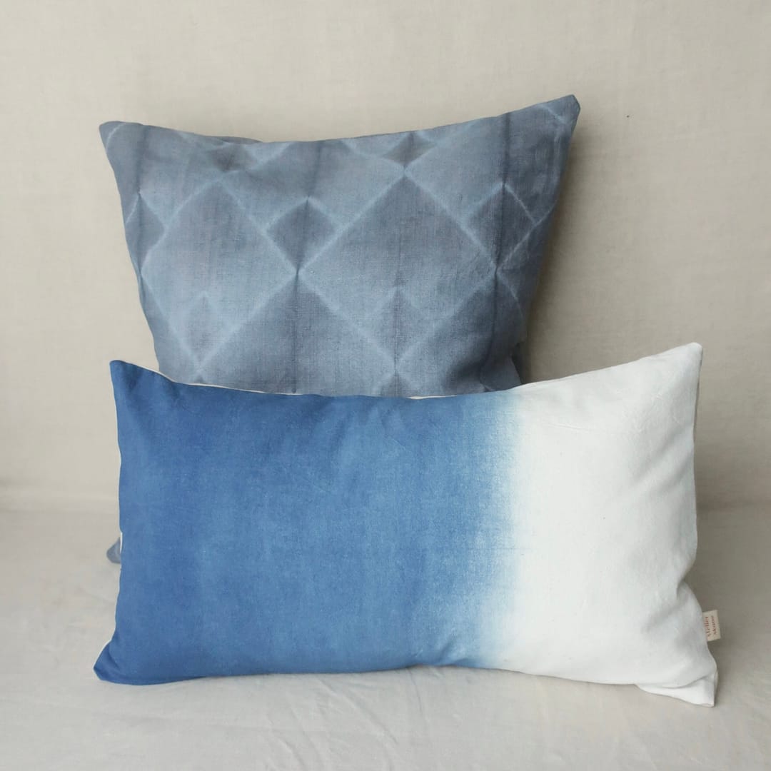 housse de coussin teinture végétale naturelle