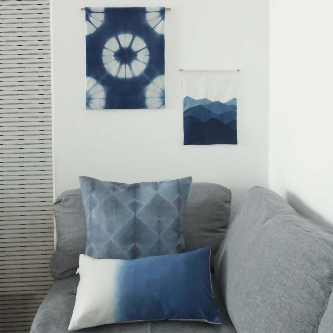 Tenture murale - Indigo shibori – Image 3