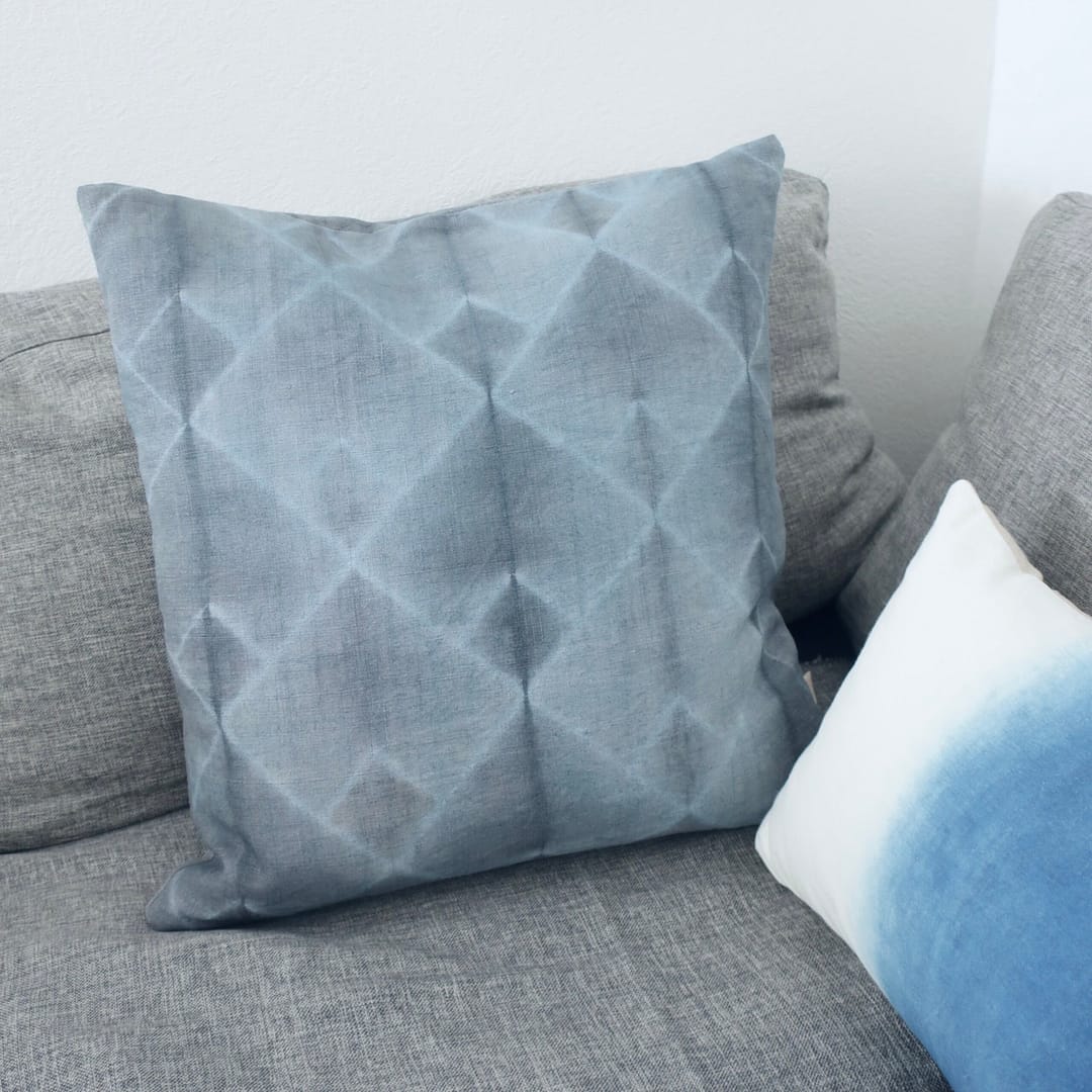 Housses de coussin bois de campêche et indigo