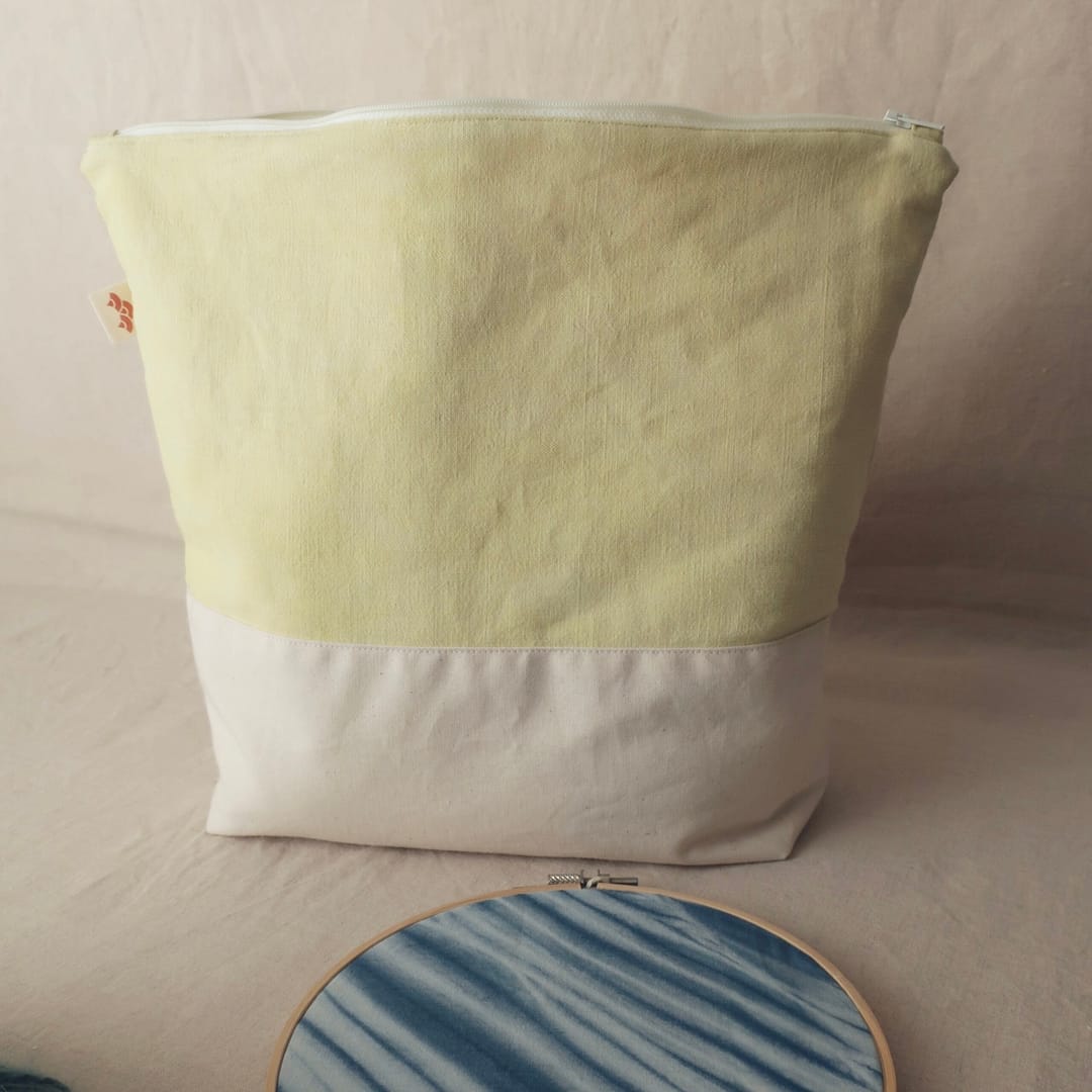 Sac à projet sac à tricot teinture végétale