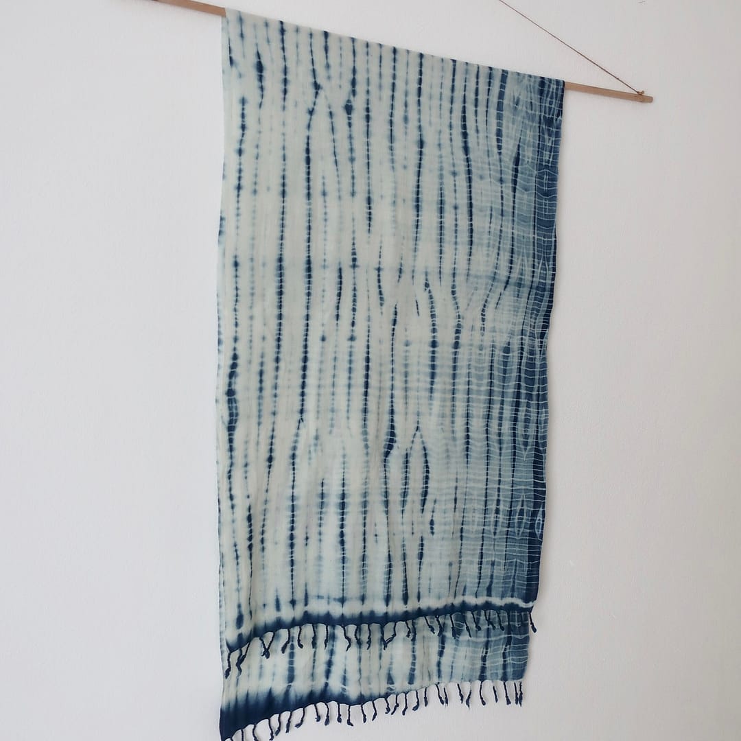 indigo dye natural étole