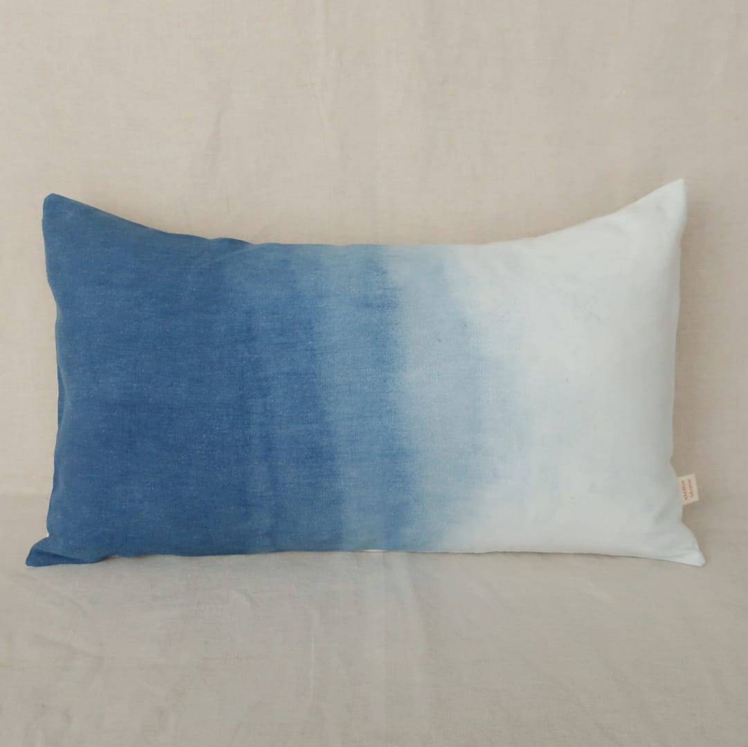 Indigo dye cushion cover