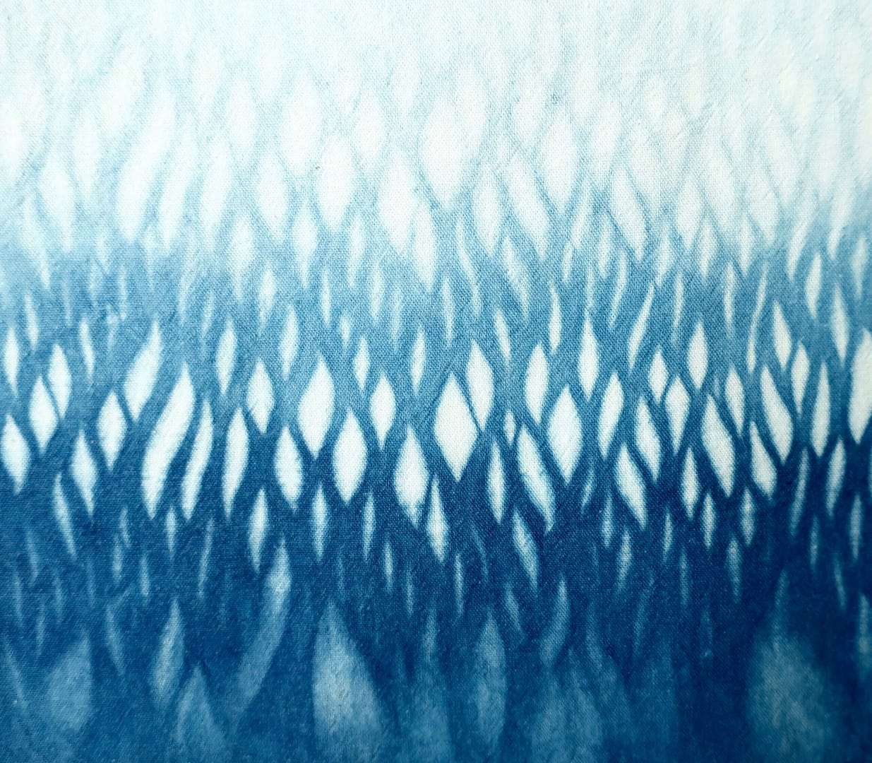 tote bag honeycomb shibori indigo