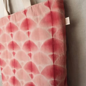 Sac cabas matelassé teint à la garance – A