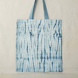 Tote-bag teint à l’indigo – B