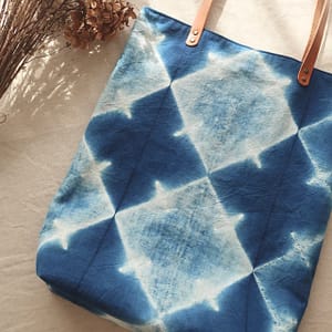 Sac cabas teint à l’indigo – A