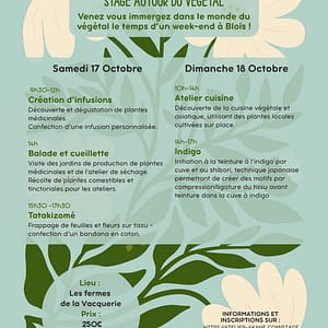 Stage/retraite autour du végétal à Blois – automne 2026